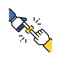 Finger Tap filled outline icon. EPS 10 file vector