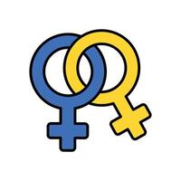 Gender filled outline icon. EPS 10 file vector