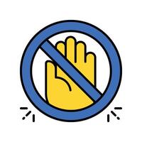 Violence prevention filled outline icon. EPS 10 file vector