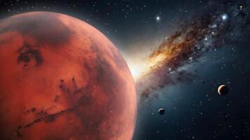 Mars planet animation background video