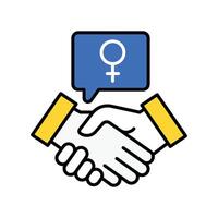 Collaboration filled outline icon. EPS 10 file vector