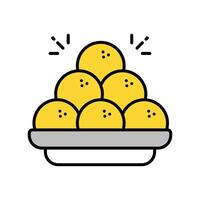 Laddu filled outline icon. EPS 10 file vector