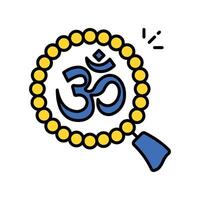 Rudraksha filled outline icon. EPS 10 file vector