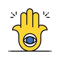 Hamsa filled outline icon. EPS 10 file vector