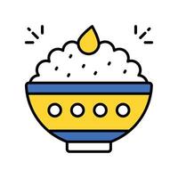 Phirni filled outline icon. EPS 10 file vector