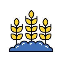 Wheat filled outline icon. EPS 10 file vector