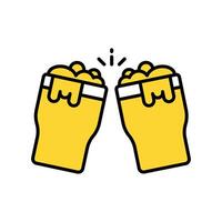 Cheers filled outline icon. EPS 10 file vector