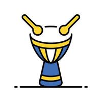 Drum filled outline icon. EPS 10 file vector
