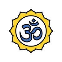 Om filled outline icon. EPS 10 file vector