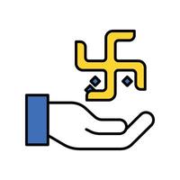 swastika vactor filled outline icon. EPS 10 file vector
