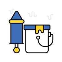Paint Bucket filled outline icon. EPS 10 file vector