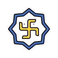 swastika filled outline icon. EPS 10 file vector