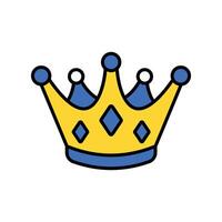 Crown filled outline icon. EPS 10 file vector