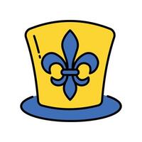 Carnival hat filled outline icon. EPS 10 file vector