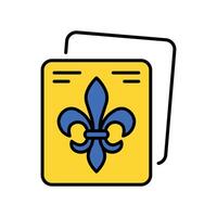 Carnival Poster filled outline icon. EPS 10 file vector
