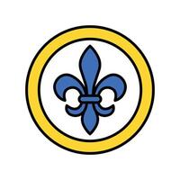 Coin filled outline icon. EPS 10 file vector