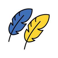 Feathers filled outline icon. EPS 10 file vector