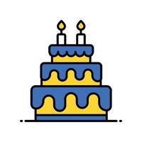 Cake filled outline icon. EPS 10 file vector