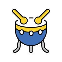 Versa Drum filled outline icon. EPS 10 file vector
