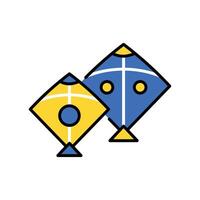 Kite filled outline icon. EPS 10 file vector