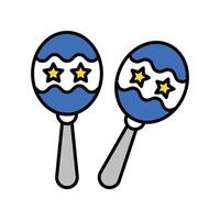 Maracas vfilled outline icon. EPS 10 file vector