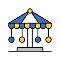Carousel filled outline icon. EPS 10 file vector