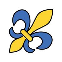 Fleur De Lis filled outline icon. EPS 10 file vector