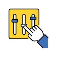 Adjust filled outline icon. EPS 10 file vector