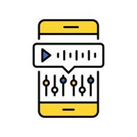 Audio editing filled outline icon. EPS 10 file vector