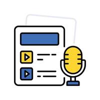List filled outline icon. EPS 10 file vector