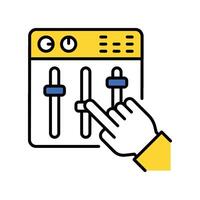 Sound mixing filled outline icon. EPS 10 file vector