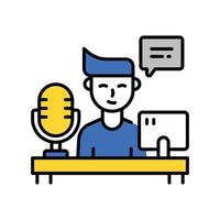 User filled outline icon. EPS 10 file vector