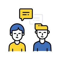 Conversation filled outline icon. EPS 10 file. vector