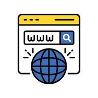 Browser filled outline icon. EPS 10 file vector