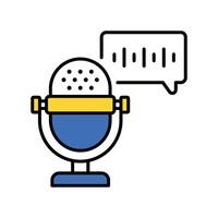 Audio wave filled outline icon. EPS 10 file vector