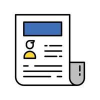 Newspaper filled outline EPS 10 file vector