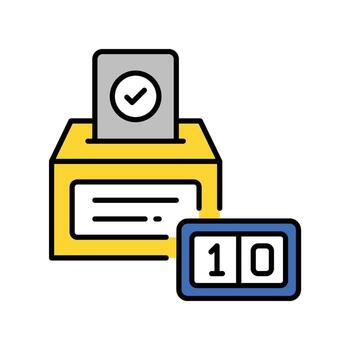 Vote Counting filled outline EPS 10 file vector