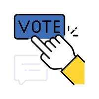 Vote filled outline EPS 10 file vector