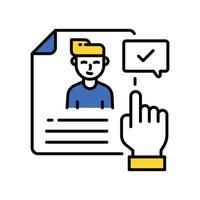 Candidate filled outline EPS 10 file. vector
