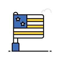 Usa Flag filled outline EPS 10 file vector