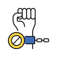 Slavery filled outline EPS 10 file vector