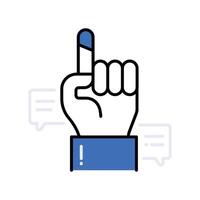 Election filled outline EPS 10 file vector