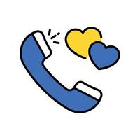 Love Call filled outline icon. EPS 10 file vector