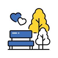 Park filled outline icon. EPS 10 file vector