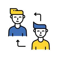 Substitute filled outline icon. EPS 10 file vector