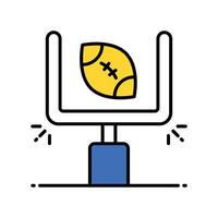 Goal post filled outline icon. EPS 10 file vector