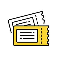 Ticket filled outline icon. EPS . 10 file vector