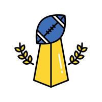 Super Bowl filled outline icon. EPS 10 file vector