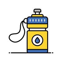 Water bottle filled outline icon. EPS 10 file vector