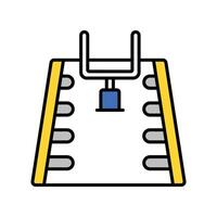 American football field filled outline icon. EPS 10 file vector